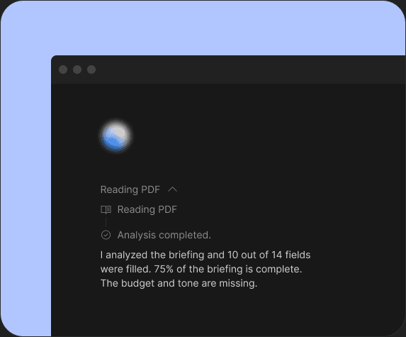 COR analyzing a brief PDF in real time