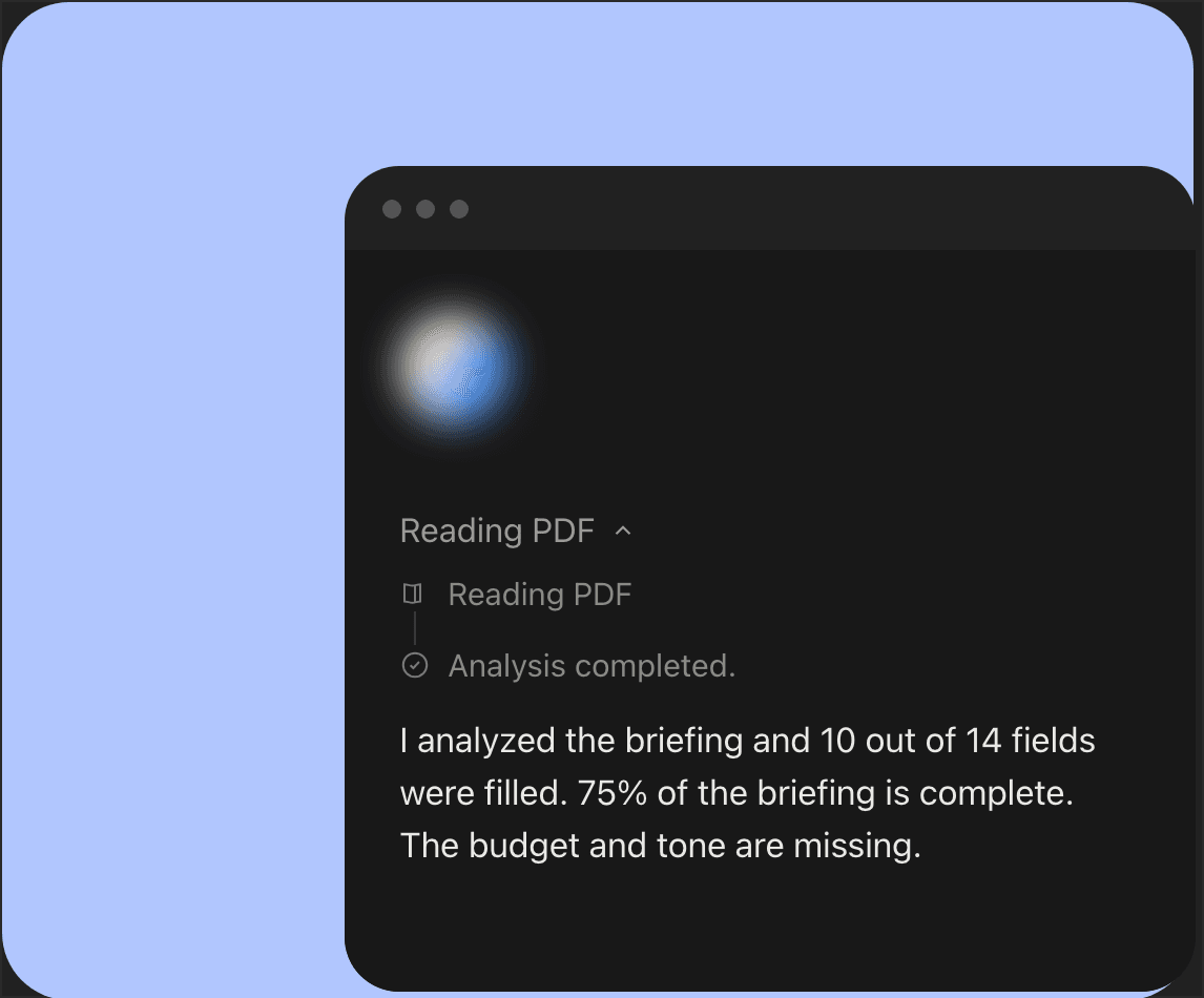 COR analyzing a brief PDF in real time
